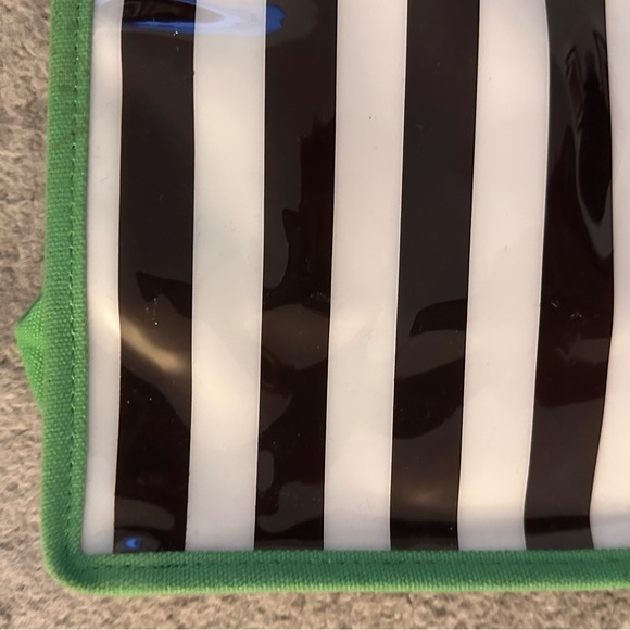 HENRI BENDEL Clear PVC Striped Tote Bag Blue & Green - Picture 11 of 14
